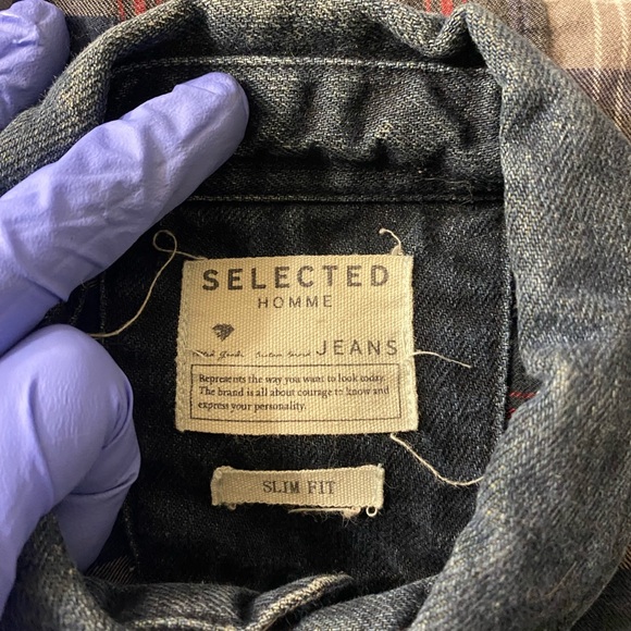 Selected Homme flannel button-down. Men's medium. - Picture 3 of 7